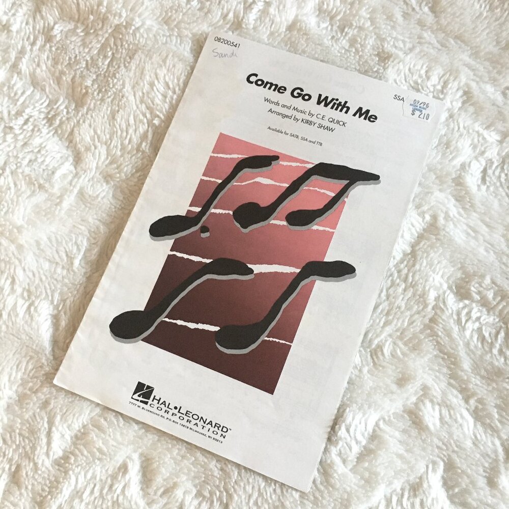 5/$25 'Come Go With Me' Pop Hit Vocal Arrangement Music Sheets